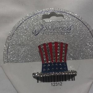 Princess Accessories American Cap pin with small rhinestones